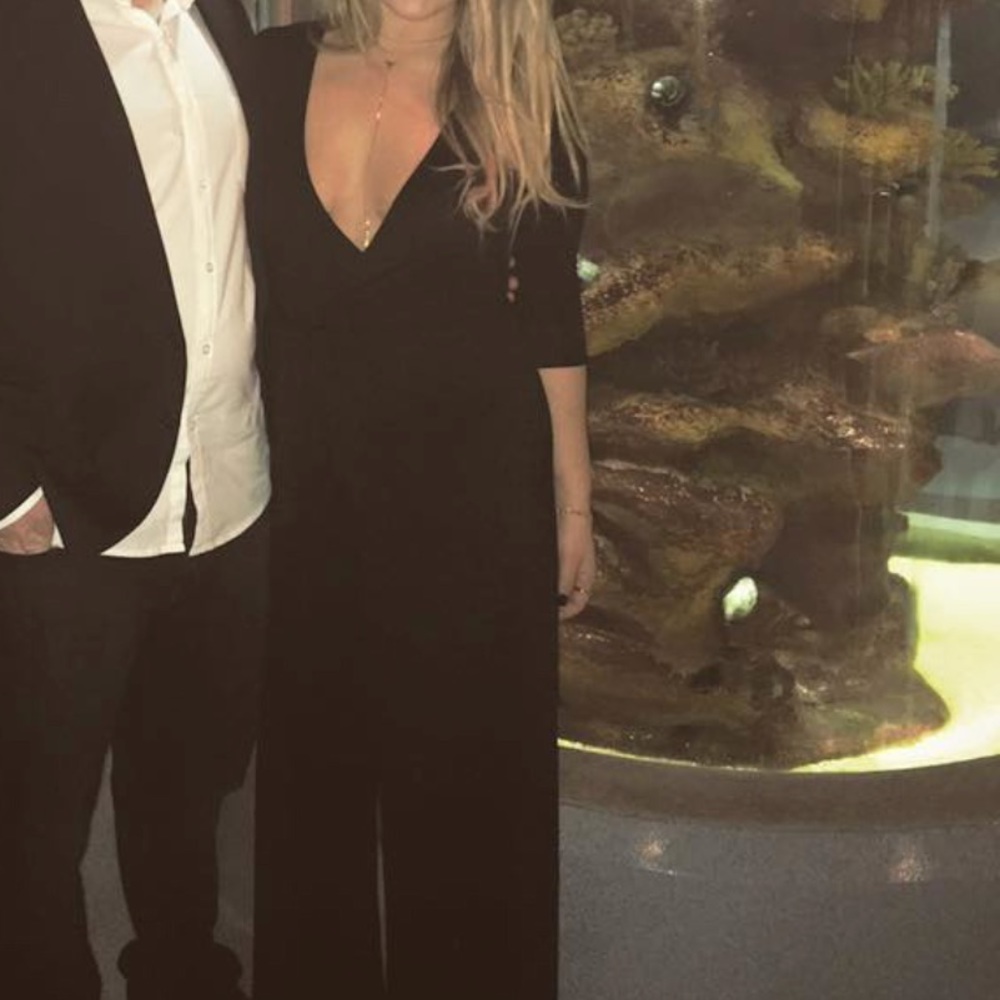 Lulu’s long black wrap dress